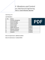 ME354: Vibrations and Control: IIT Kanpur, Mechanical Engineering