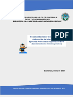 Cómo Presentar El Informe de Ejercicio Profesional Supervisado-Fahusac-Departamento de Pedagogía 2023-Dos Instituciones