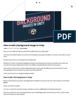 How To Add A Background Image in Unity - Game Dev Beginner