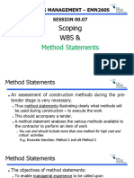 Scoping Wbs &: Method Statements