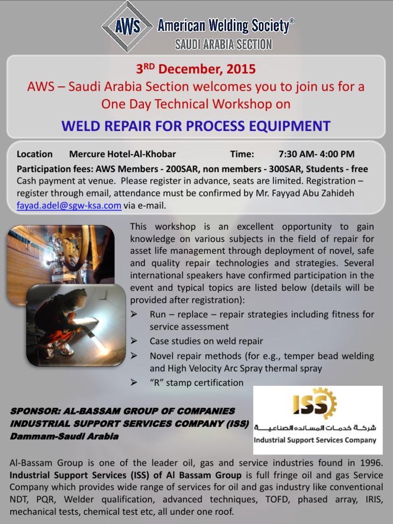 Weld Repair For Process Equipment AWS Saudi Arabia Section