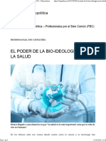 El Poder de La Bio-Ideologia en La Salud