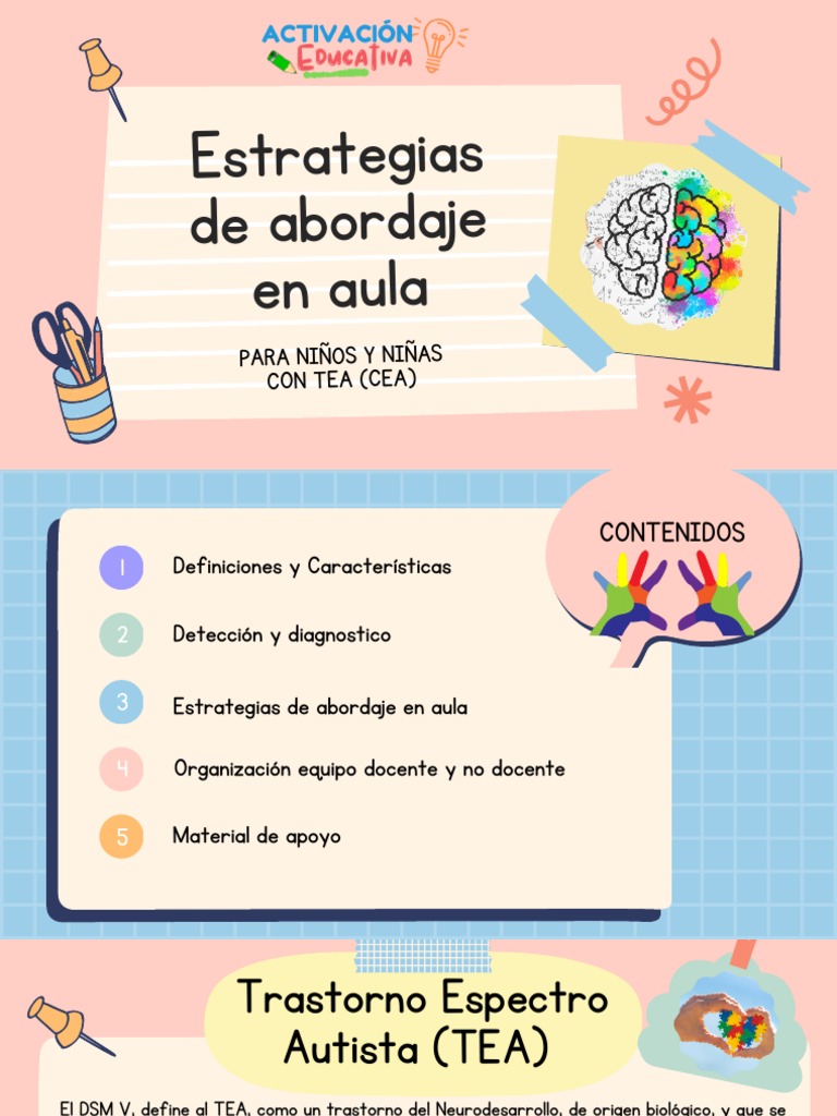 Estrategias para enseñar a niños con TEA | PDF | Espectro autista ...