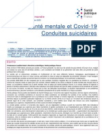 Santé Mentale Et Covid-19 Conduites Suicidaires: Normandie