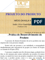 PROJETO DO PRODUTO 2021 - 1 - AULA 4 - 07 de Março de 2023 (ALUNO - 11920112)