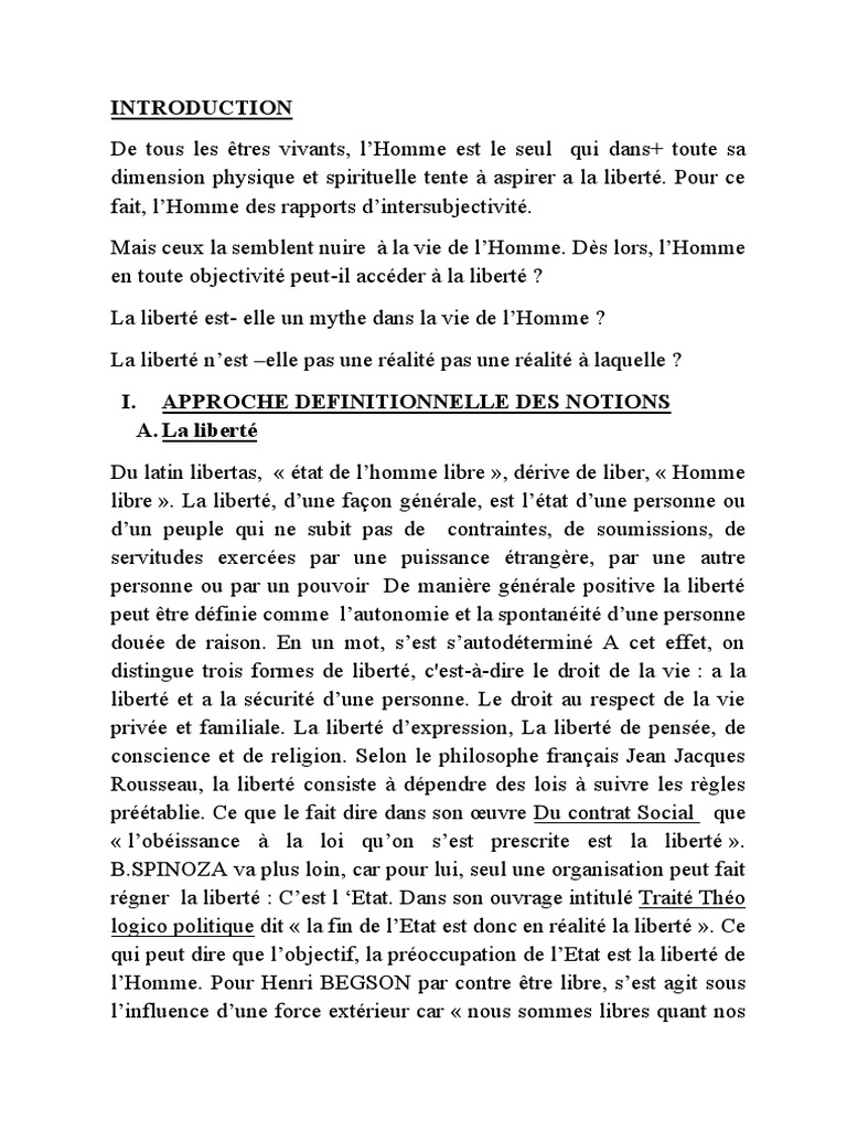 Expose de Philosophie Sur La Liberte | PDF | Justice | Crime et violence