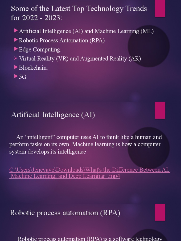 Top Tech Trends 2022-2023 Overview | PDF | Business | Computers