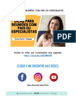 Reuniões com pais e especialistas