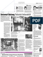 Selamat Datang Televisi Interaktif (Suara Merdeka, 10 April 2011)