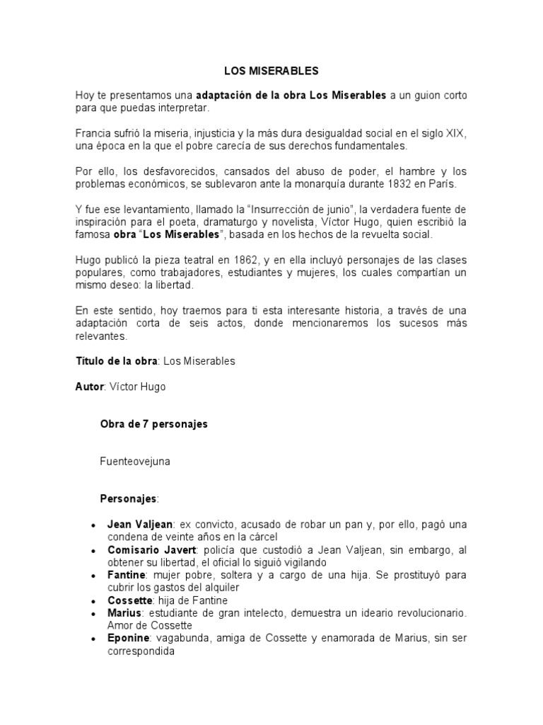 Los Miserables | Descargar gratis PDF | Los Miserables