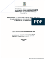 Directiva Actividades Extracurriculares FCCF