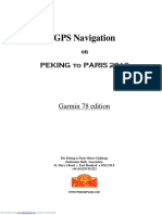 GPS Navigation: Peking PARIS 2013
