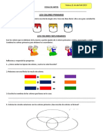 Los Colores Primario: Ficha de Artes