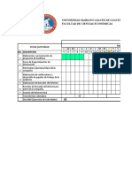 Cronograma de Trabajo Fecha /actividad Sep-22 LMMJ V S D LMMJ V S No. Descripción