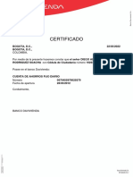 Certificado: Bogota, D.C., Bogota, D.C., 22/03/2022