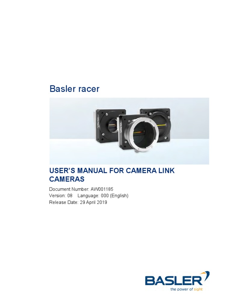 Racer Camera Link Users Manual | PDF | Pixel | Camera
