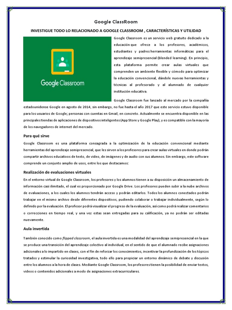 Google ClassRoom | PDF