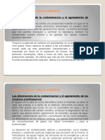 Las Dimensiones de La Contaminacion y El Agotamiento de Los Recursos