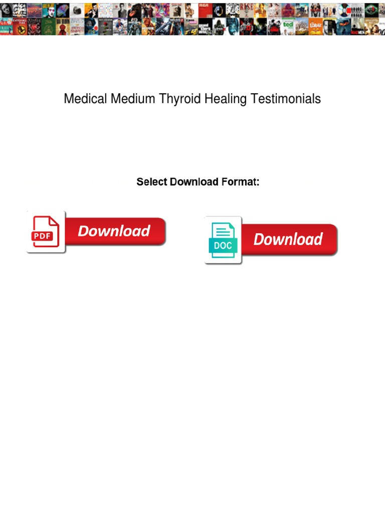 Medical Medium Thyroid Healing Testimonials PDF Thyroid Thyroid