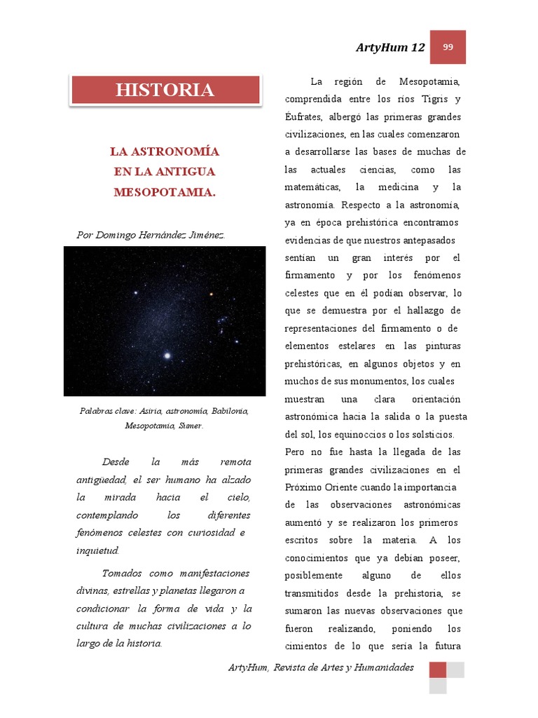 Aportes de la Astronomía en Mesopotamia | PDF | Zodíaco | Año