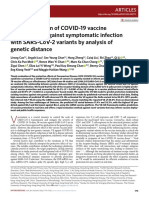 Rapid Evaluation of Covid-19 Vaccine Effectiveness Against Symptomatic Infection With Sars-Cov-2 Variants by Analysis of Genetic Distance