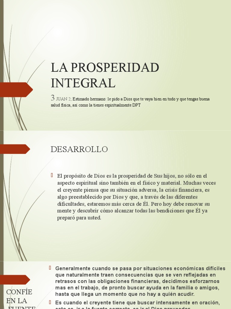 Prosperidad Integral según la Biblia | PDF | Diezmo | Dios