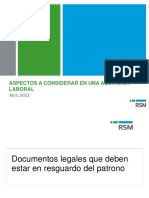 Aspectos A Considerar en Una Auditoría Laboral: Abril, 2023