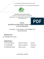 Rapport Entre Structure Urbaine Et Place Publique: Theme