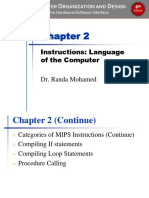 Instructions: Language of The Computer: Dr. Randa Mohamed