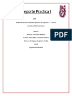 Reporte Practica I: Unidad Profesional Interdisciplinaria de Ingeniería y Ciencias Sociales y Administrativas
