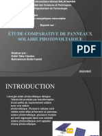 Étude Comparative de Panneaux Solaire Photovoltaique