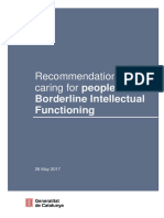 Recommendations For Caring For People With: Borderline Intellectual Functioning