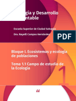 1.1 Campos de Estudio de La Ecología