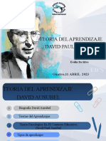 Teoria Del Aprendizaje David Paul Ausubel: Guatire, 11 ABRIL 2023