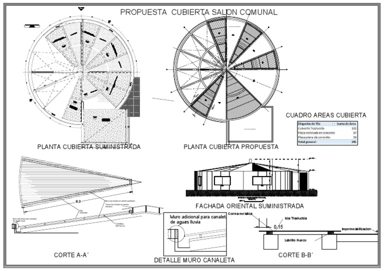 Diseño de Cubierta para Salón Comunal | PDF | Diseño arquitectonico ...