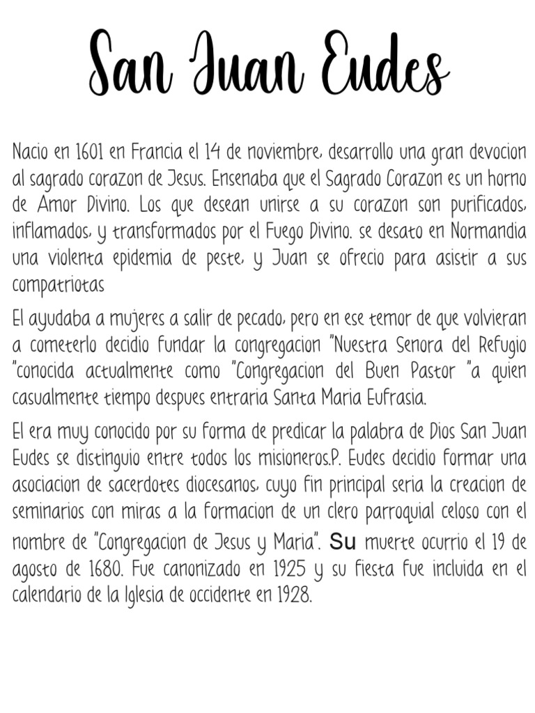 San Juan Eudes Corazon de Jesus | PDF