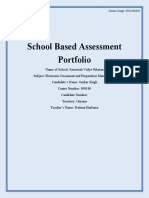 School Based Assessment Portfolio: Omkar Singh, 0901000604