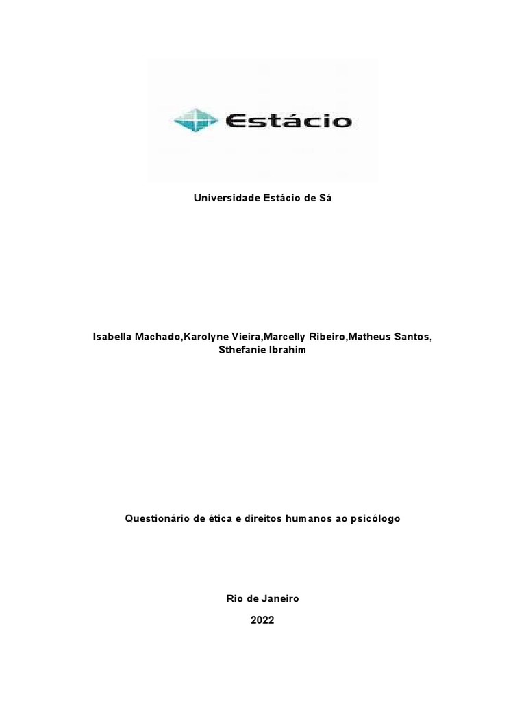 Universidade Estácio de Sá | PDF