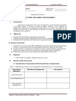 Agricultural Machinery Lab Report