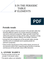 Trends in The Periodic of Elements