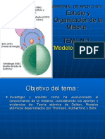 Estudio y Organización de La Materia - Tema N°1 "Modelos Atómicos"