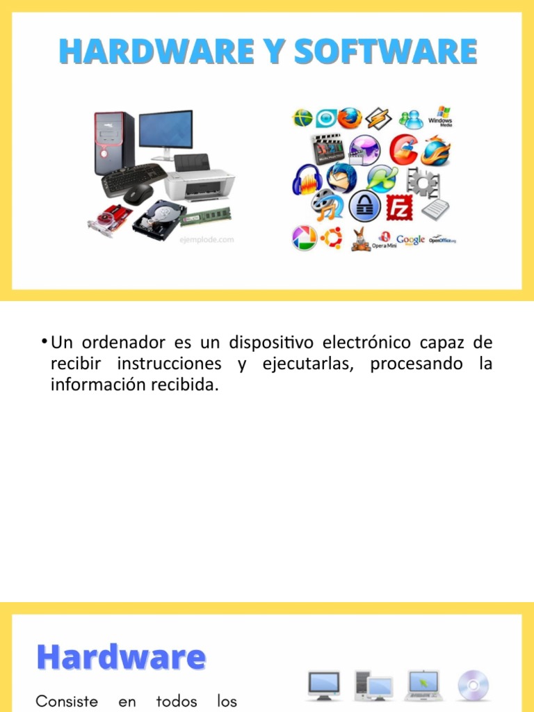 Hardware y Software - Informática Grado Cuarto | PDF