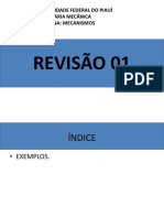 Revisão Prova 01 - Mecanismos - Hélio de Paula