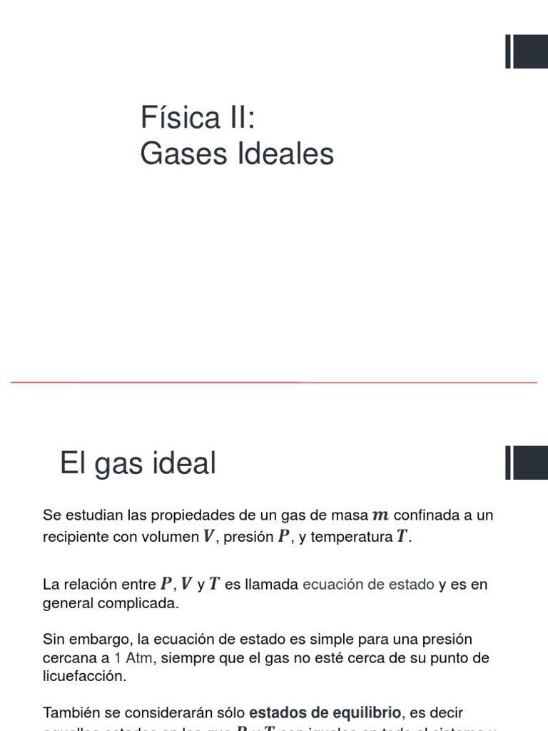 Leyes de los Gases Ideales en Física | PDF | Gases | Mole (Unidad)