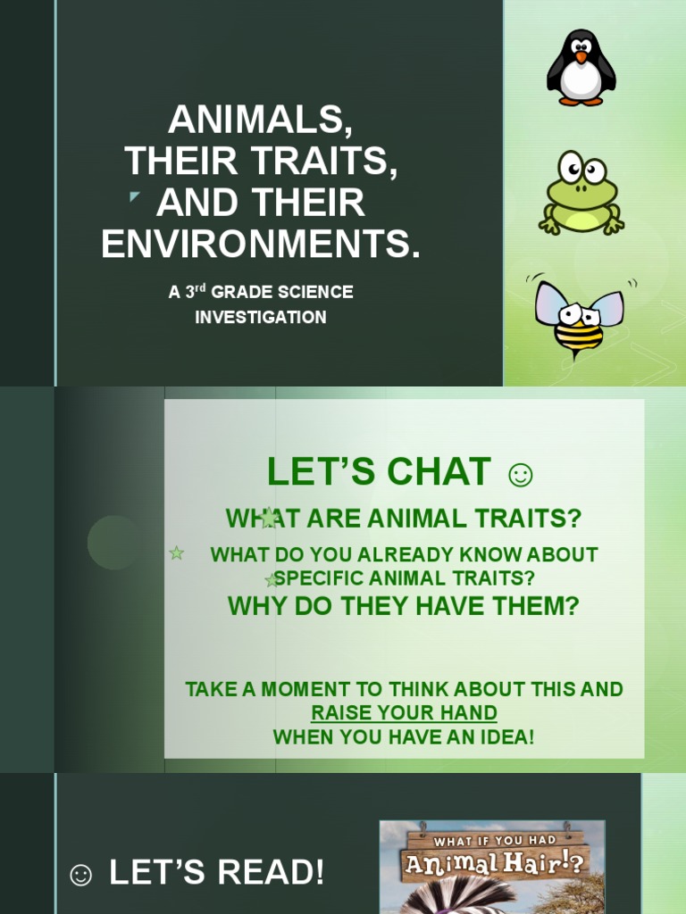 Animal Traits and Environments for Kids | PDF | Self-Improvement