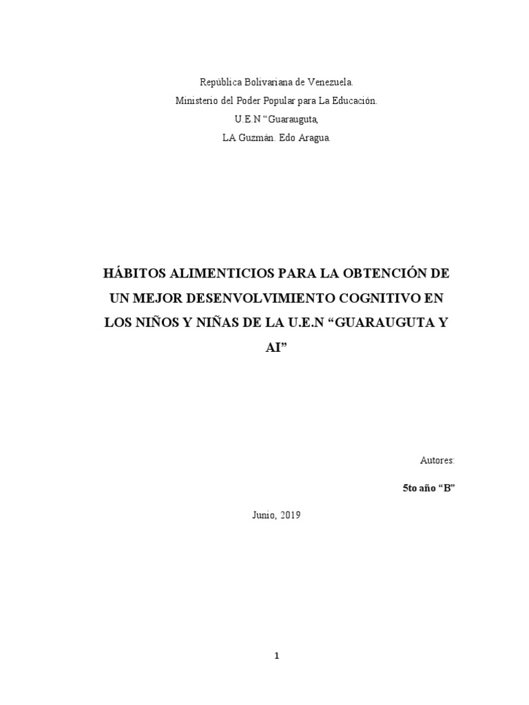 Proyecto de la salud integral y calidad de vida | PDF | Alimentos ...