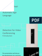 Developing Real-Time, Automatic Sign Language