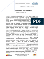 Acta Constitutiva Del Consejo Educativo AÑO ESCOLAR 2022-2023