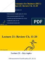 MOD - 3327 Economics For Business (BEC) Week 11, Lecture 21: Review Ch. 11-20