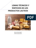 Problemas Técnicos y Alimenticios de Los Productos Lacteos
